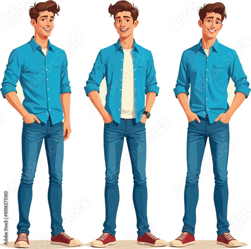2d men cartoon