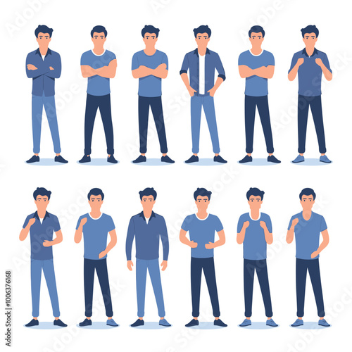 2d men cartoon