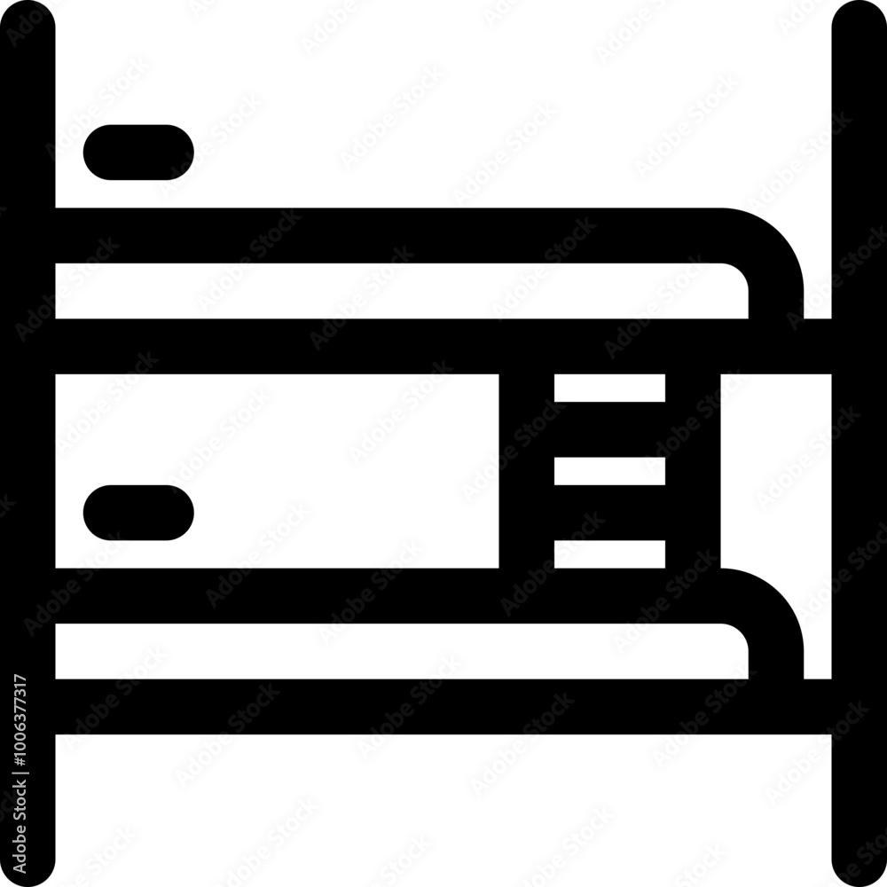 bunk bed education furniture outline icons bunk bed education furniture outline icons