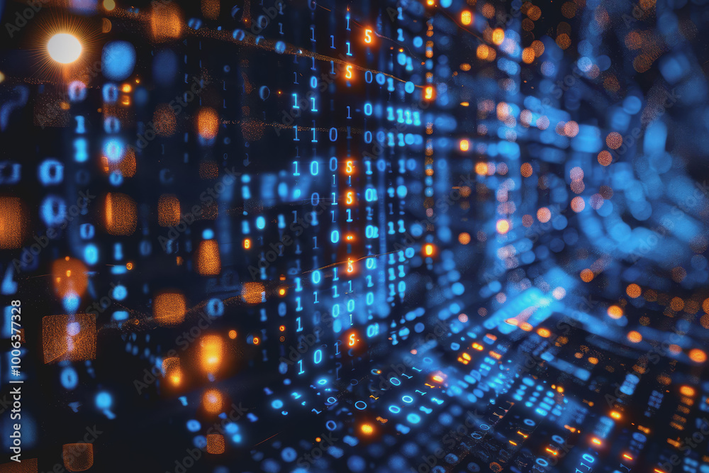 Abstract background for artificial intelligence data transfer encryption technology.