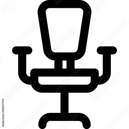 gaming chair education furniture outline icons