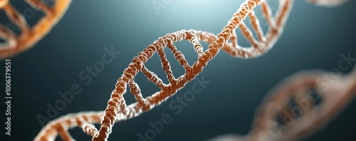 Bacterial DNA recombination under the microscope, showcasing complex genetic strands with soft light that creates a stunning visual effect photo