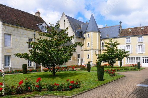 MONTOIRE-SUR-LE-LOIR, FRANCE: historical building turned into a nursing home of elderly people, residential care for senior citizens