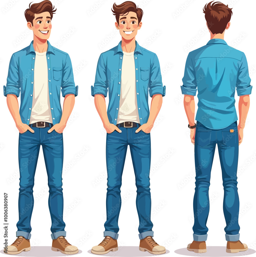 Obraz premium 2d men cartoon