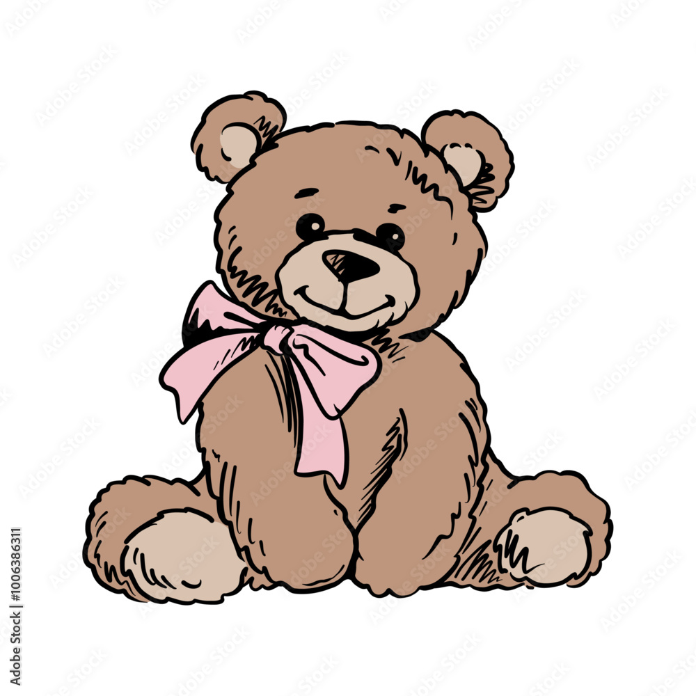 Cute teddy bear vector drawing Cute teddy bear vector drawing