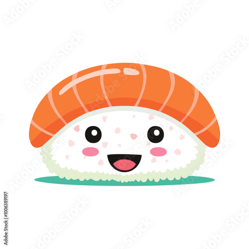 Sushi Food Eat Meal Cuisine Animation Kawaii Character
