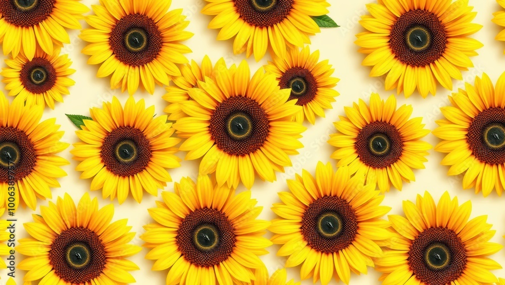 Sunflower Pattern Background Sunflower Pattern Background
