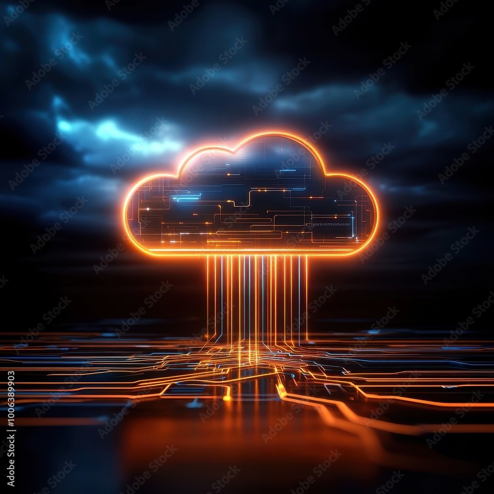 custom made wallpaper toronto digitalDigital cloud computing network illustration