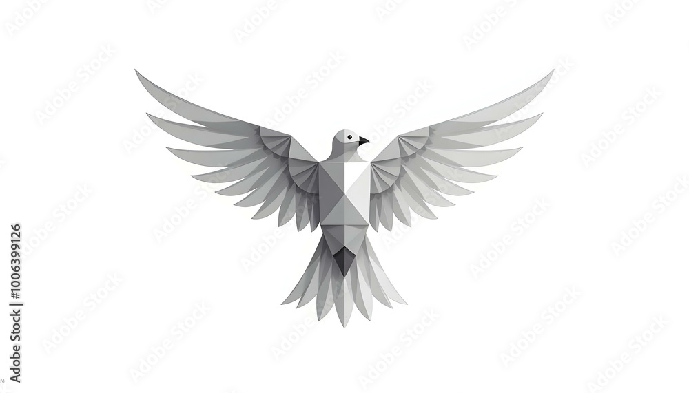Flying Bird with Spread Wings Flying Bird with Spread Wings