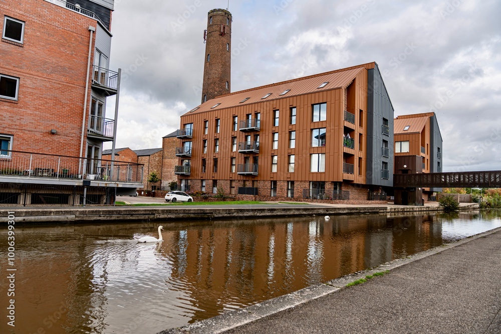 Central Chester in Northern England on a Cloudy Autumn Day