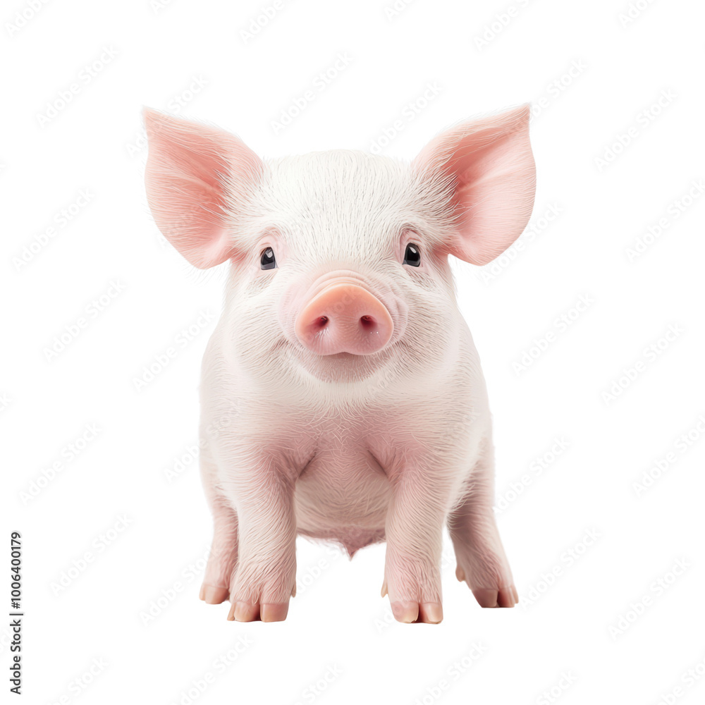 Cute piglet with a cheerful expression Cute piglet with a cheerful expression