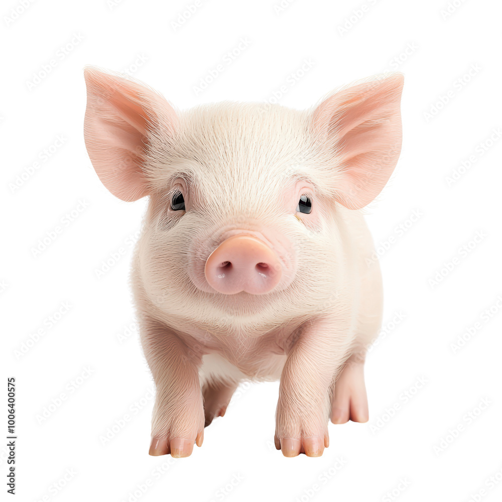 Cute piglet with expressive eyes and soft fur Cute piglet with expressive eyes and soft fur