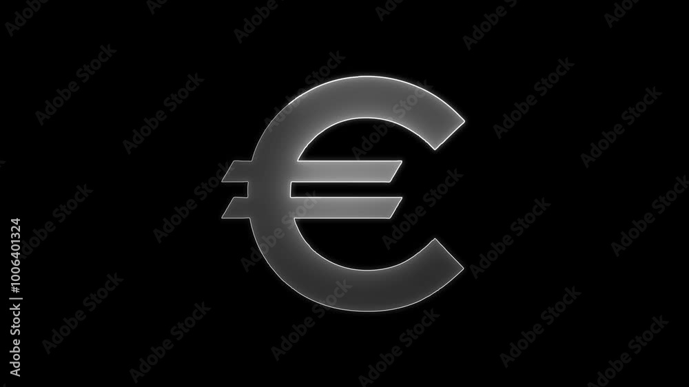 One line drawing of euro sign continuous line glowing neon . One line drawing of euro sign continuous line glowing neon .