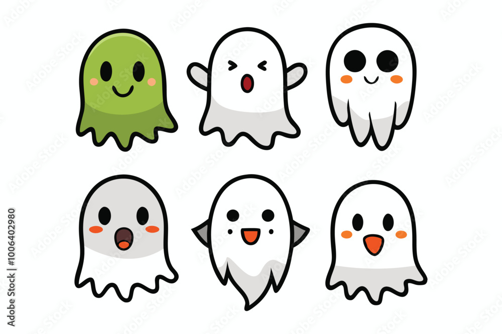 Fototapeta premium set of halloween monsters