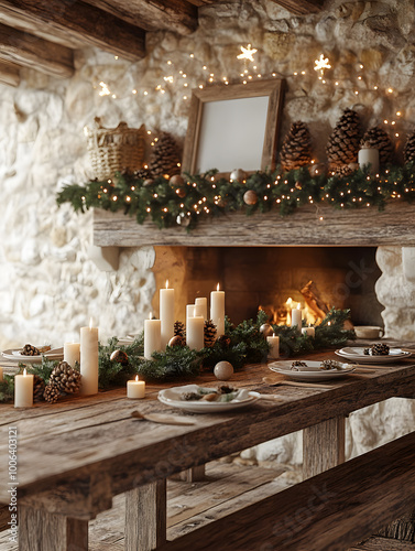 Firelit Winter Wonderland: A Warm and Inviting Holiday Supper photo