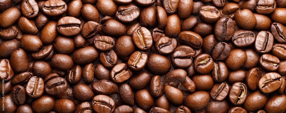 Obraz premium Fresh roasted coffee beans background