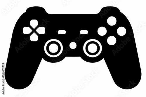 Gamepad icon. Game controller silhouette vector, Video game controller