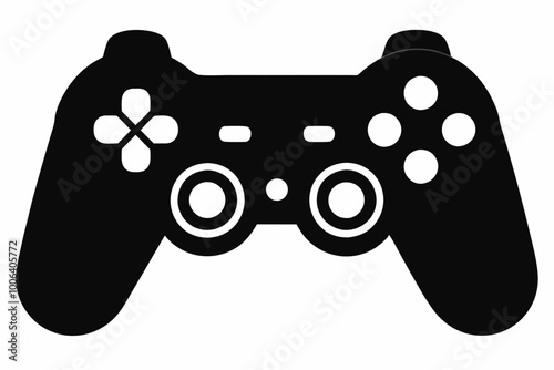 Gamepad icon. Game controller silhouette vector, Video game controller photo