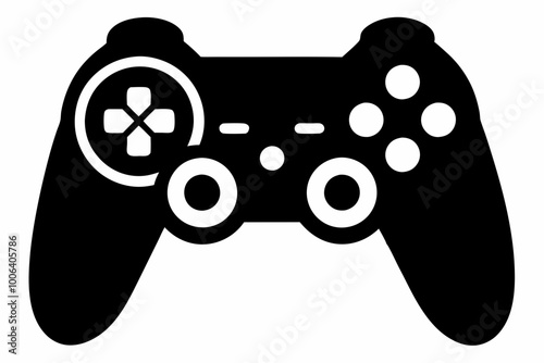 Gamepad icon. Game controller silhouette vector, Video game controller