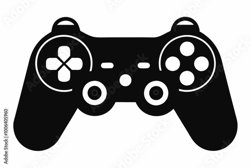 Gamepad icon. Game controller silhouette vector, Video game controller