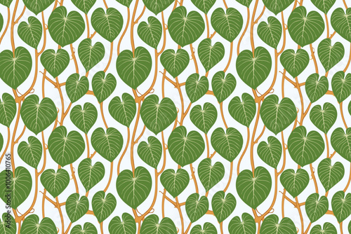 Colocasia root pattern vector illustration