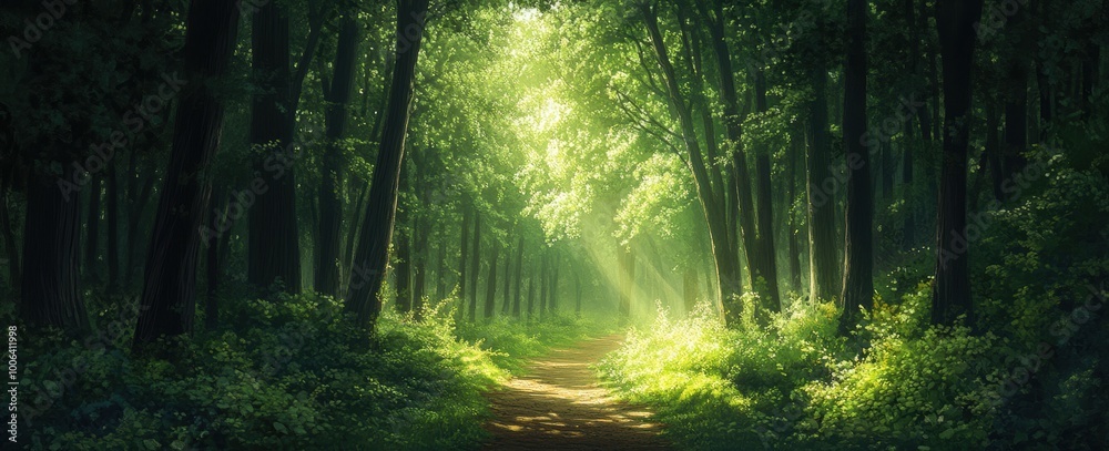 Forest Path Sunbeams.