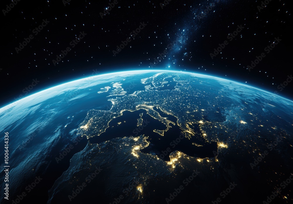 Obraz premium Europe Night Lights.