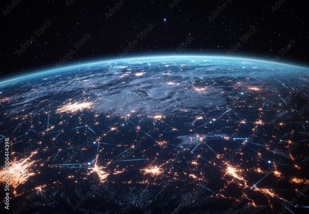 Obraz premium Earth at Night.
