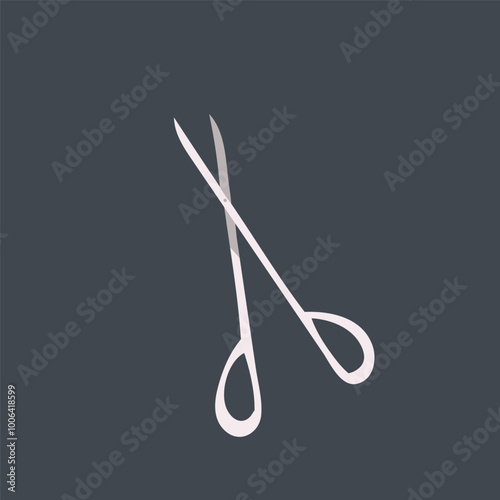 surgery scissor in flat vector design.