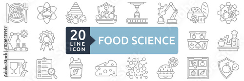 Food science icon set
