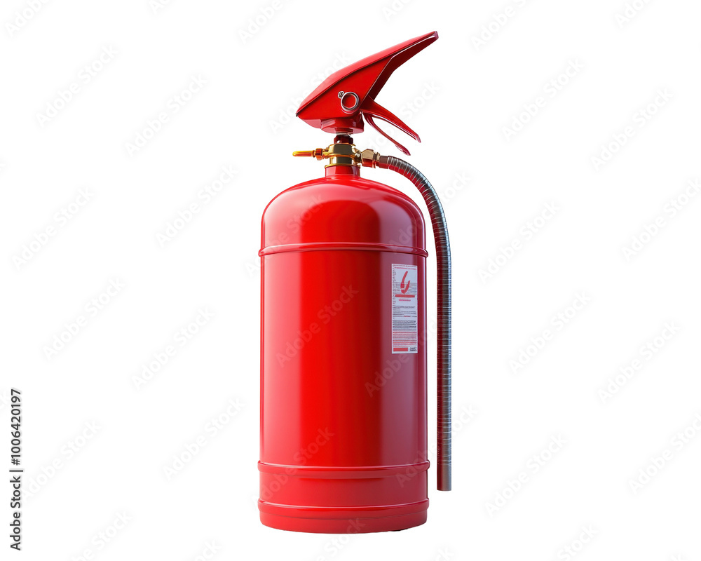 A red fire extinguisher designed for safety and fire prevention.