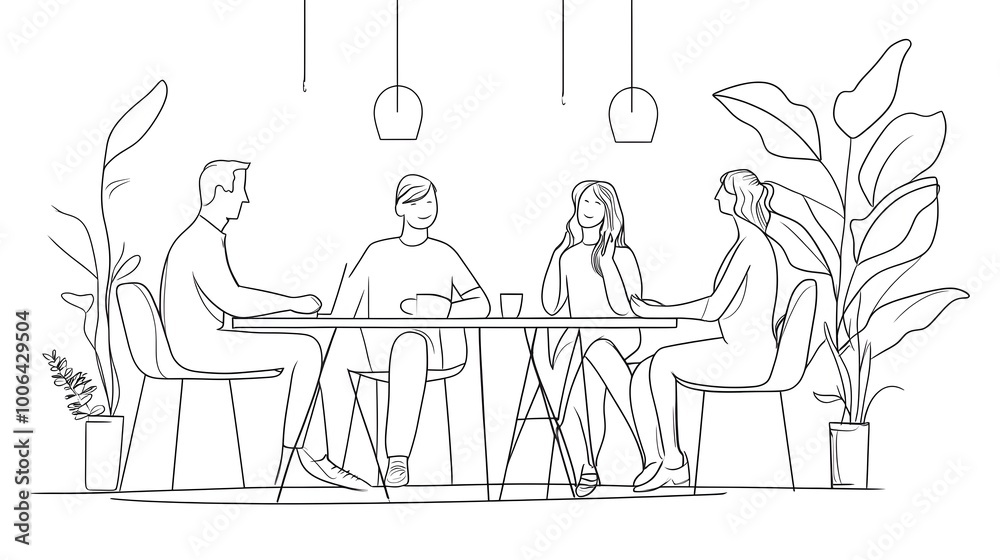 Diverse Team Meeting and in Modern Office Setting Diverse Team Meeting and in Modern Office Setting