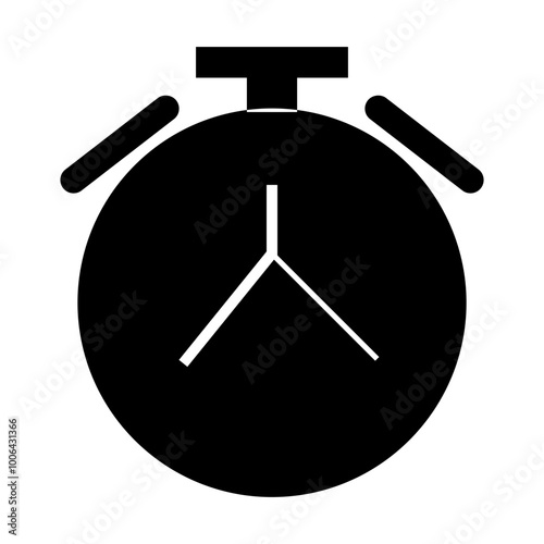 black and white clock icon