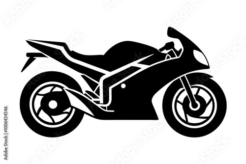 illustration of motorbike. Vector superbike silhouette. motorcycle black design SVG