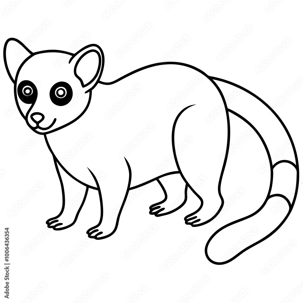 Fototapeta premium Kinkajou Wonders Vector Illustration Capturing the Magic of the Rainforest