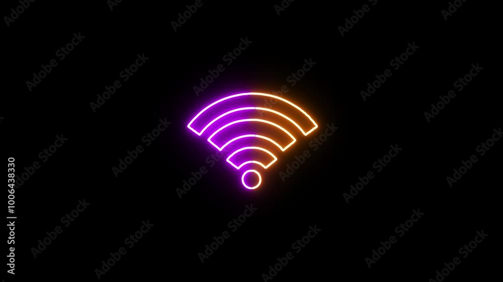 Glowing neon line Wi-fi internet network background. Glowing neon line Wi-fi internet network background.