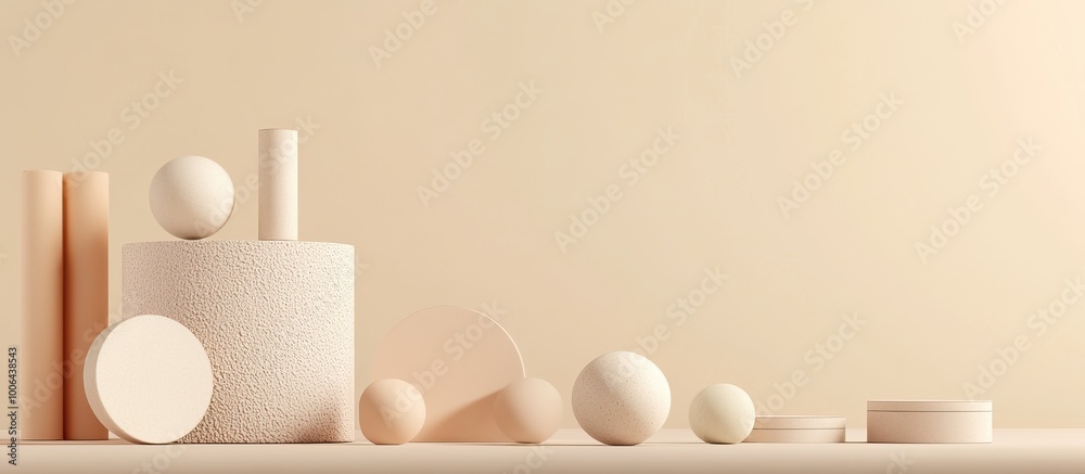 Minimalist Abstract Composition with Geometric Shapes Minimalist Abstract Composition with Geometric Shapes
