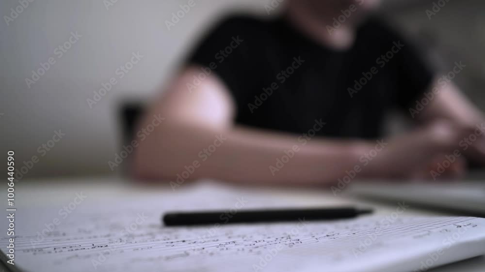 Man journaling thoughts into notebook Man journaling thoughts into notebook