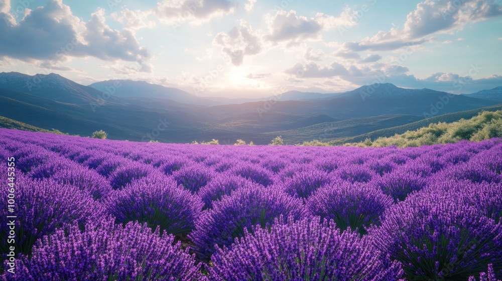Lavender Field at Sunset Lavender Field at Sunset