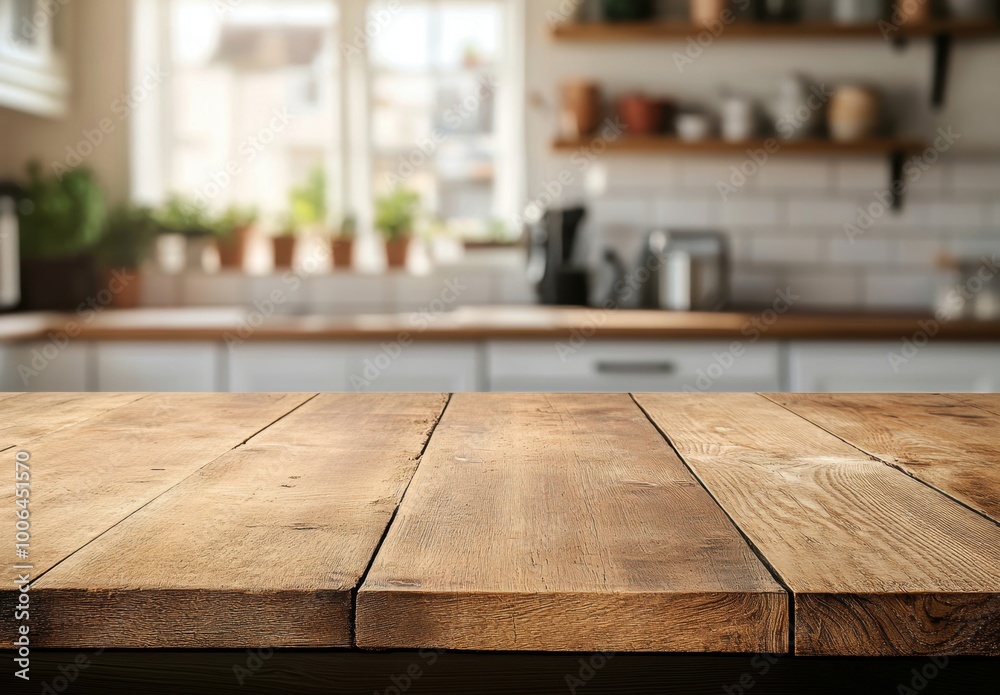 Wooden Tabletop Kitchen. Wooden Tabletop Kitchen.