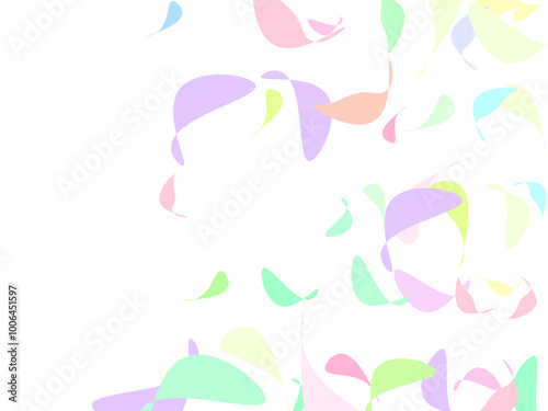 Many autumn leaves moving by gust wind on white background Set of waves formed by green leaves