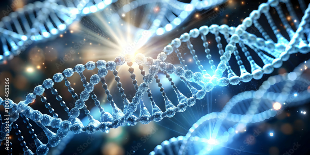 Close-Up of Glowing DNA Helix Formed by Vote Tallies in Soft Focus Policy Lab, Symbolizing Democracy and Policy Making Close-Up of Glowing DNA Helix Formed by Vote Tallies in Soft Focus Policy Lab, Symbolizing Democracy and Policy Making