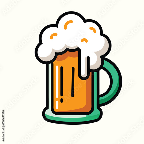 Beer mug clip art isolated