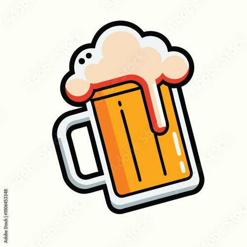 Beer mug clip art isolated