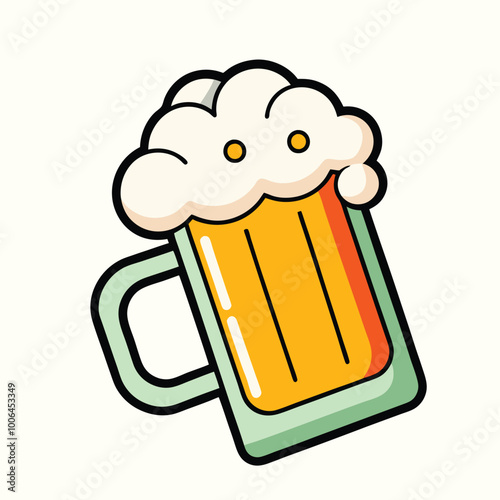 Beer mug clip art isolated