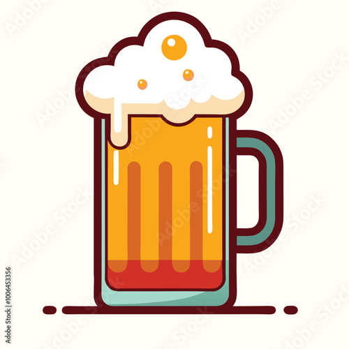 Beer mug clip art isolated