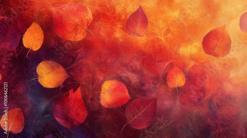 abstract orange background autumn leaves