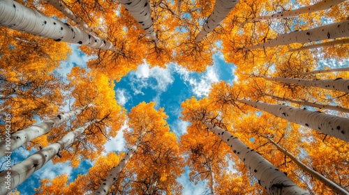 Autumn leaves top down view