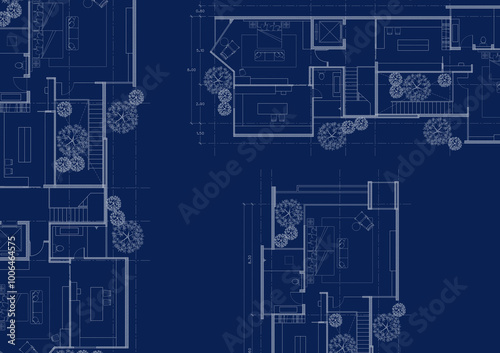 Floor plan designed building on the drawing.