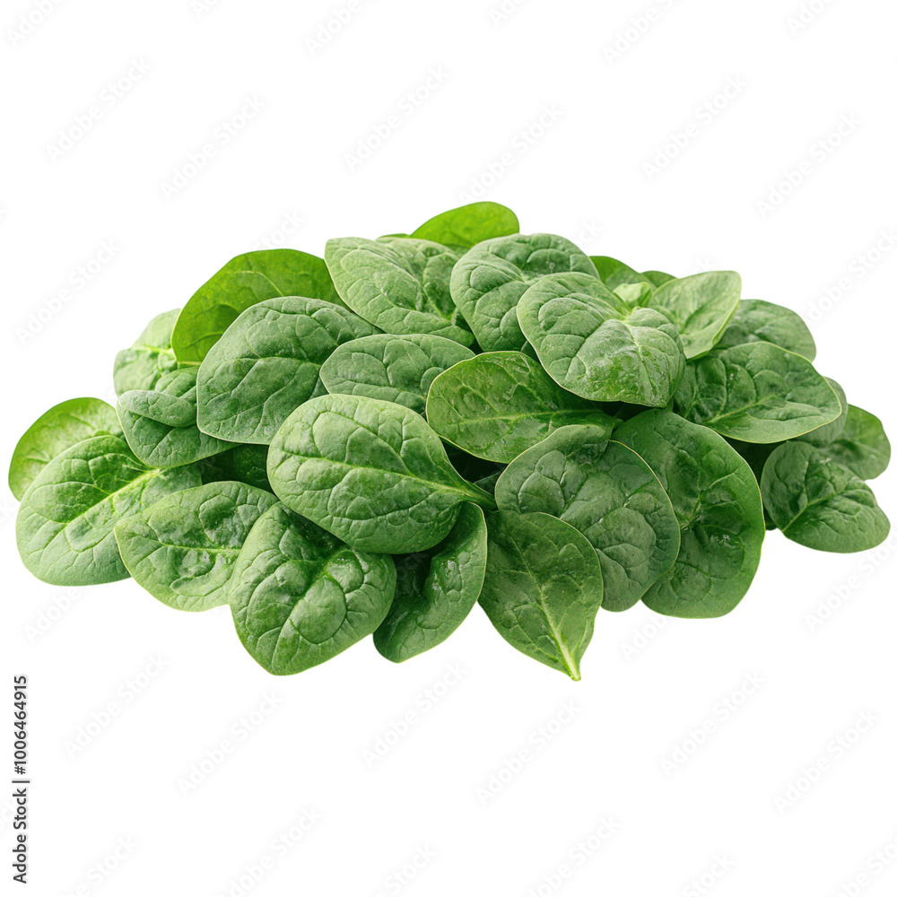 Fresh Spinach Leaves Isolated on a Transparent Background Fresh Spinach Leaves Isolated on a Transparent Background